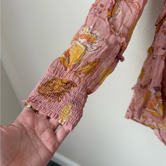 Anthropologie Sheer Ruffled Tunic Blouse Size Small - Picture 4 of 9